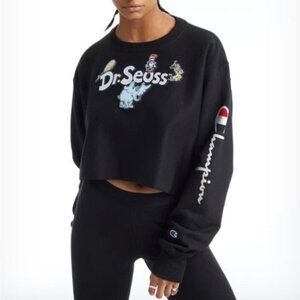 Dr. Seuss X Champion Reverse Weave Cropped Sweatshirt